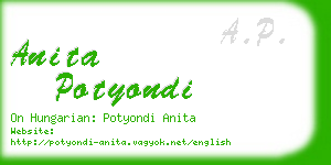 anita potyondi business card